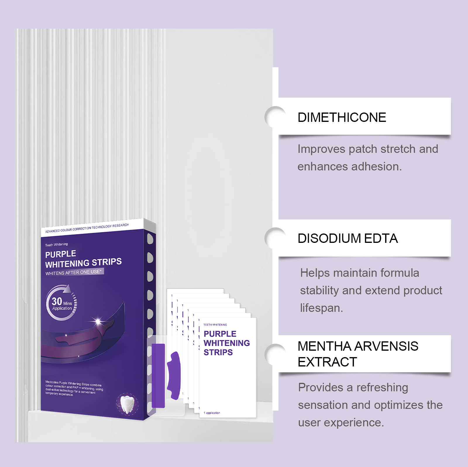 Purple Teeth Whitening Strips  - đánh giá và giá Teeth Whitening Quick
