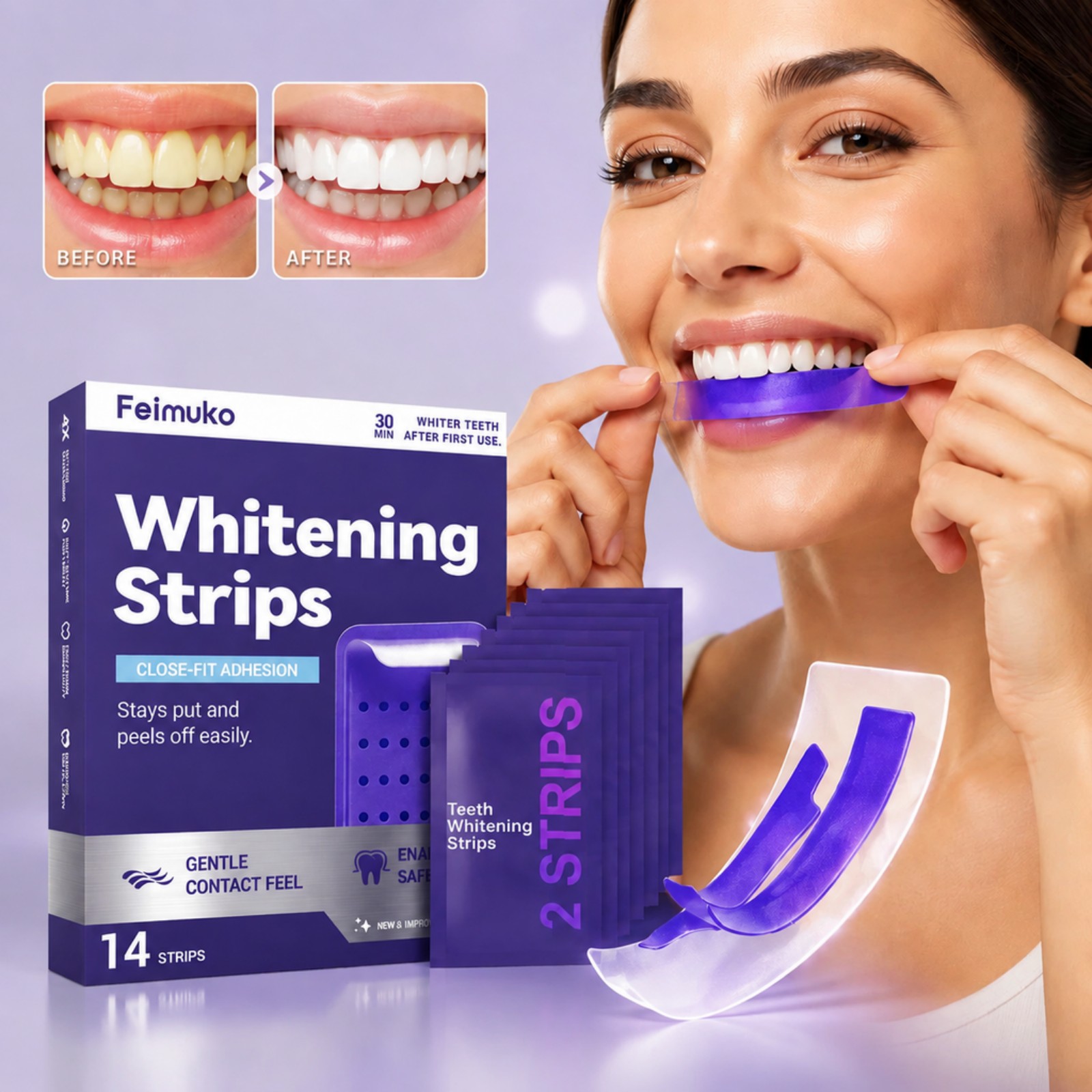 7pcs Premium Purple Whitening  - đánh giá và giá Teeth Whitening Kit At Home