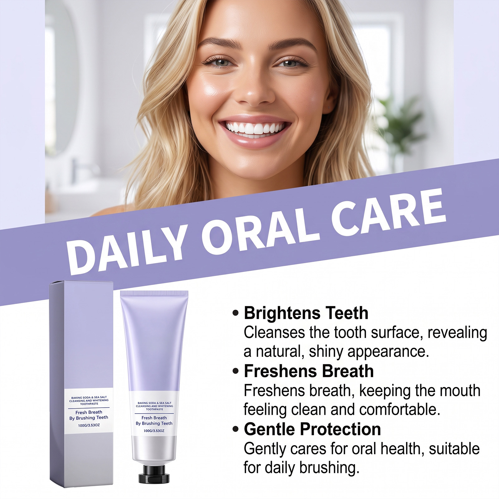 Sea Salt Whitening Toothpaste  - đánh giá và giá Teeth Whitening Baking Soda