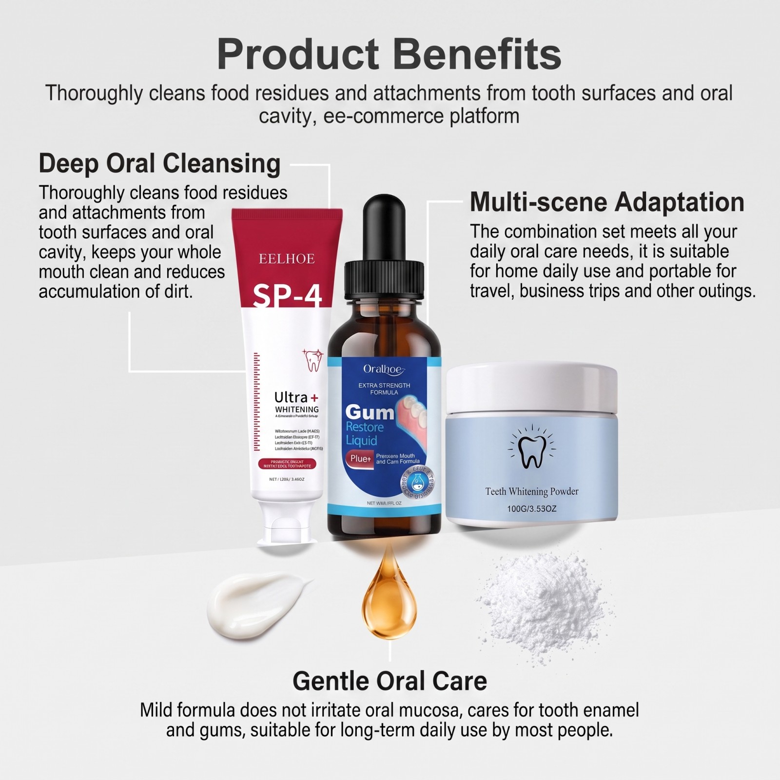 Oral Care Combo Set Whitening  - đánh giá và giá Teeth Whitening With Hydrogen Peroxide