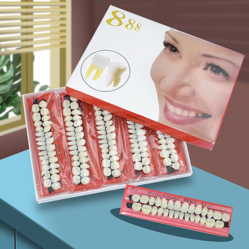 28 Teeth Dental Resin Denture  - đánh giá và giá Teeth Whitening Shade Guide