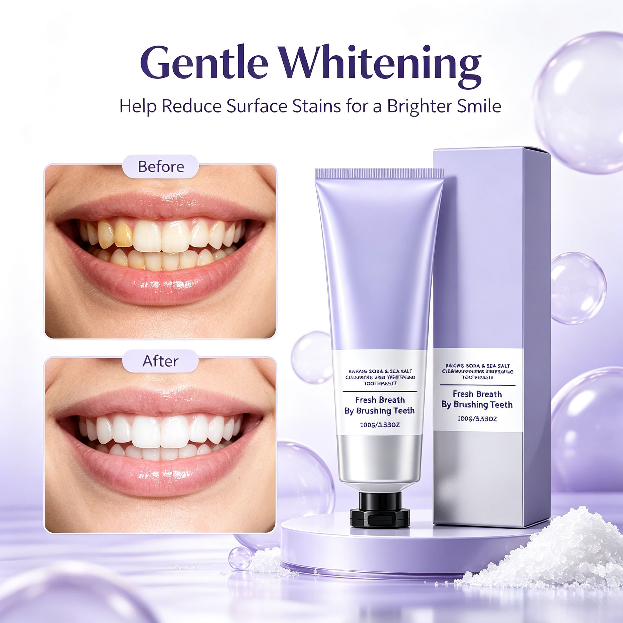 Baking Soda & Sea Salt Toothpa - đánh giá và giá Teeth Whitening Baking Soda