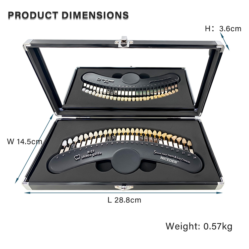 27 Colors Teeth Whitening set  - đánh giá và giá Teeth Whitening Shade Guide