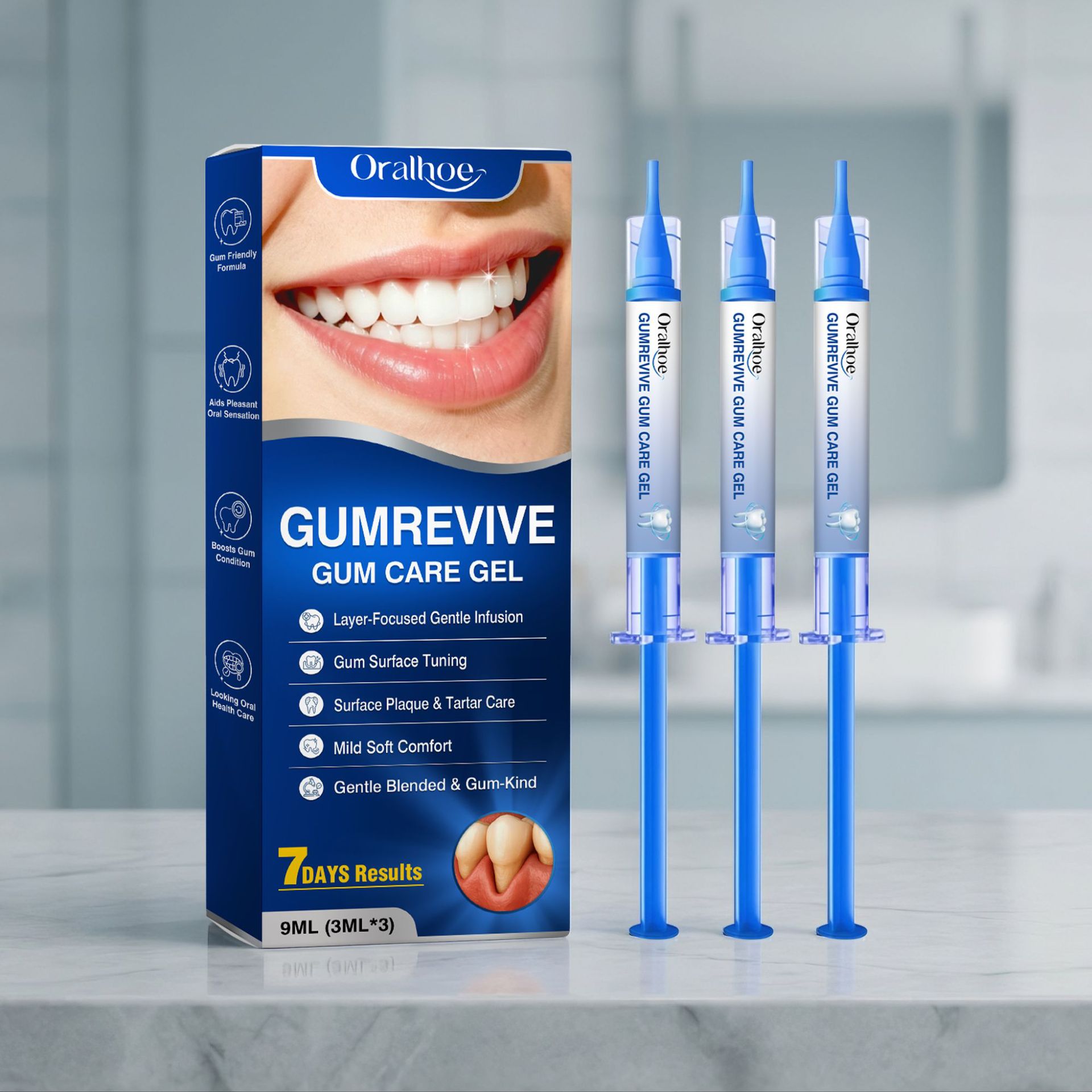 Oral Care Gel 3Pcs Gum Cleanin - đánh giá và giá Teeth Whitening With Hydrogen Peroxide