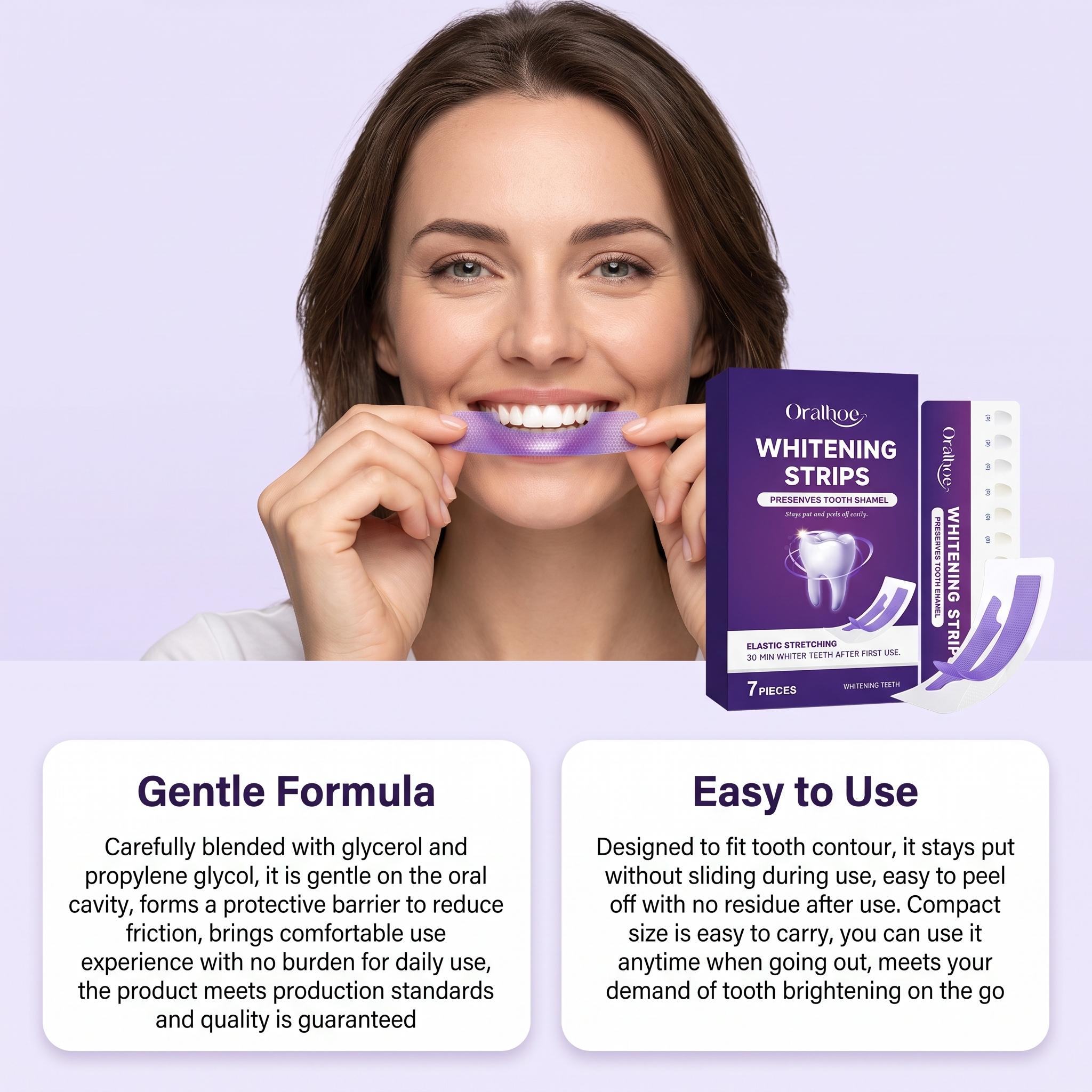 Purple Teeth Whitening Strips  - đánh giá và giá Teeth Whitening Shade Guide