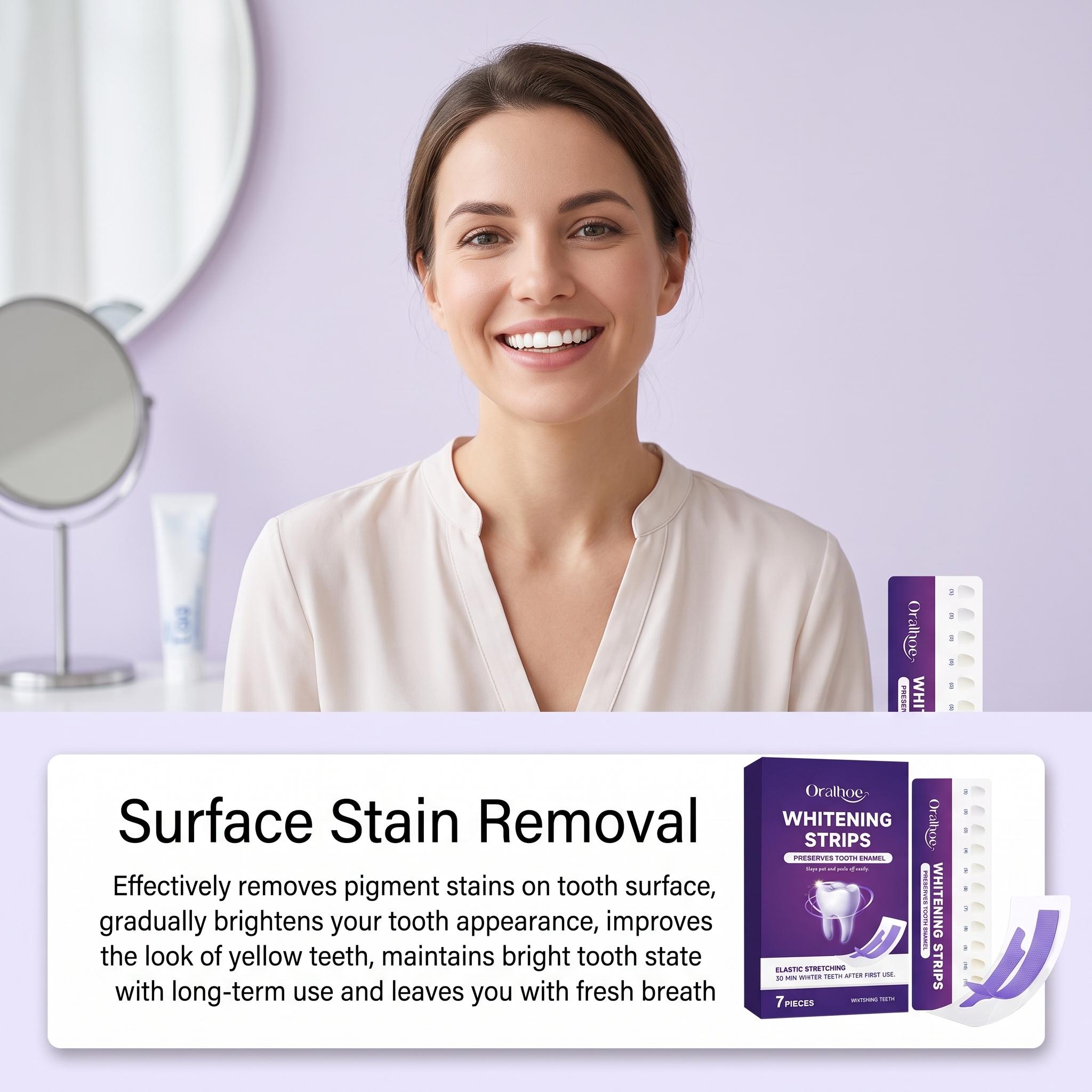 Purple Teeth Whitening Strips  - đánh giá và giá Teeth Whitening Shade Guide
