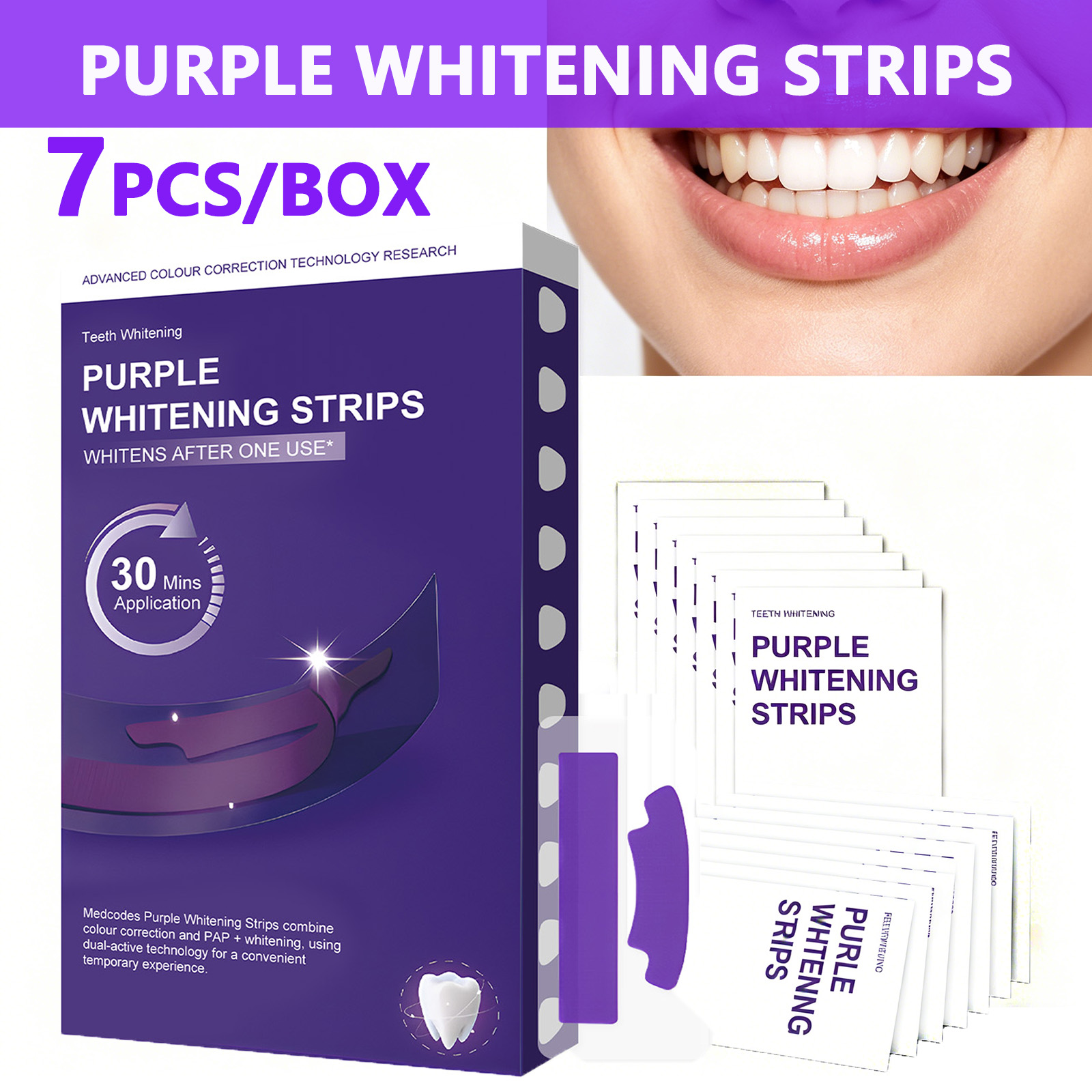 Purple Teeth Whitening Strips  - đánh giá và giá Teeth Whitening Quick