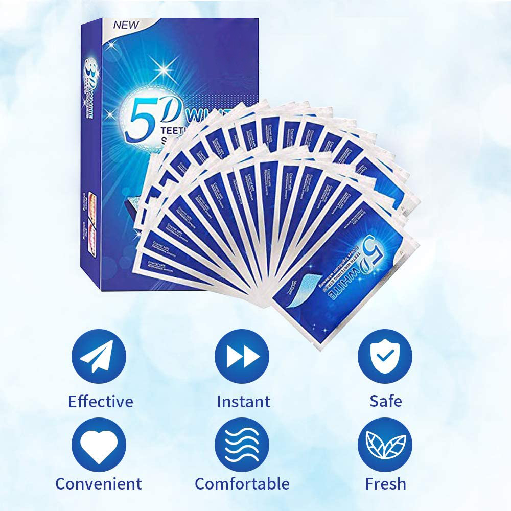 5D White Teeth Whitening Strip - đánh giá và giá Teeth Whitening With Hydrogen Peroxide