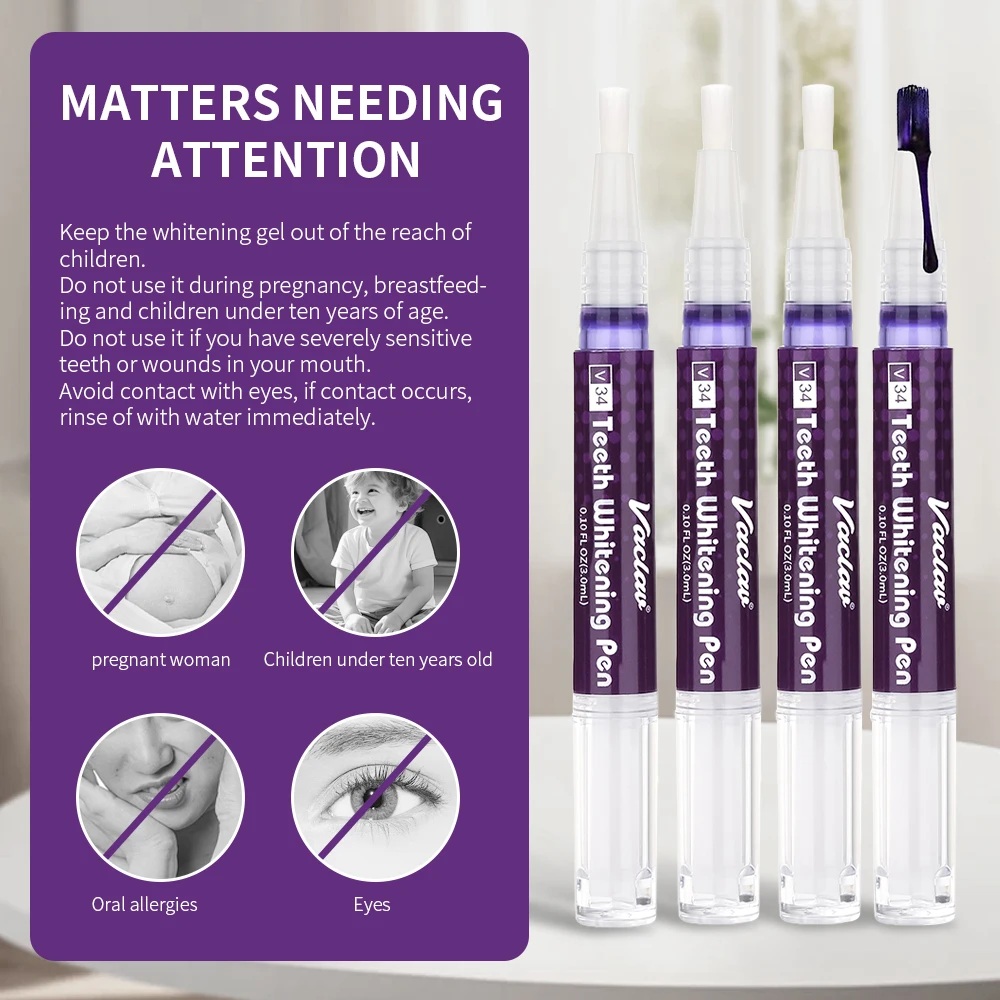 Vaclav V34 Purple teeth whiten - đánh giá và giá Teeth Whitening With Hydrogen Peroxide