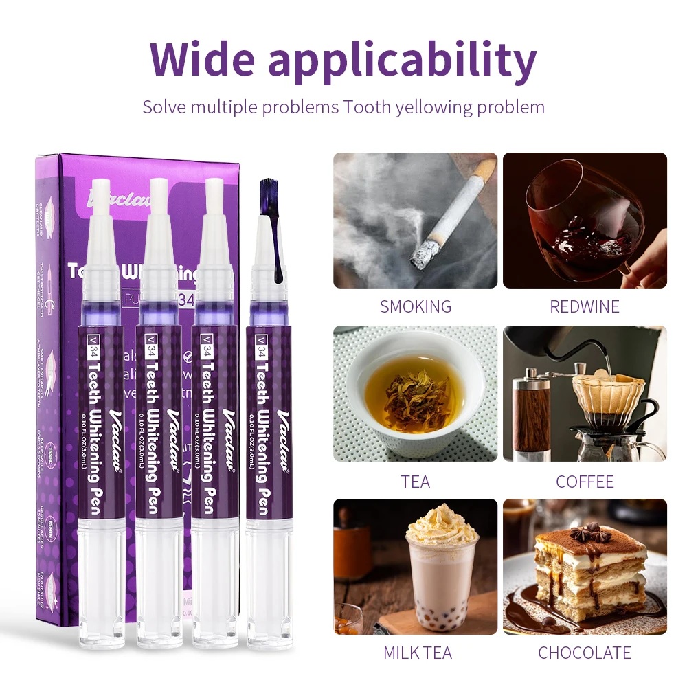 Vaclav V34 Purple teeth whiten - đánh giá và giá Teeth Whitening With Hydrogen Peroxide